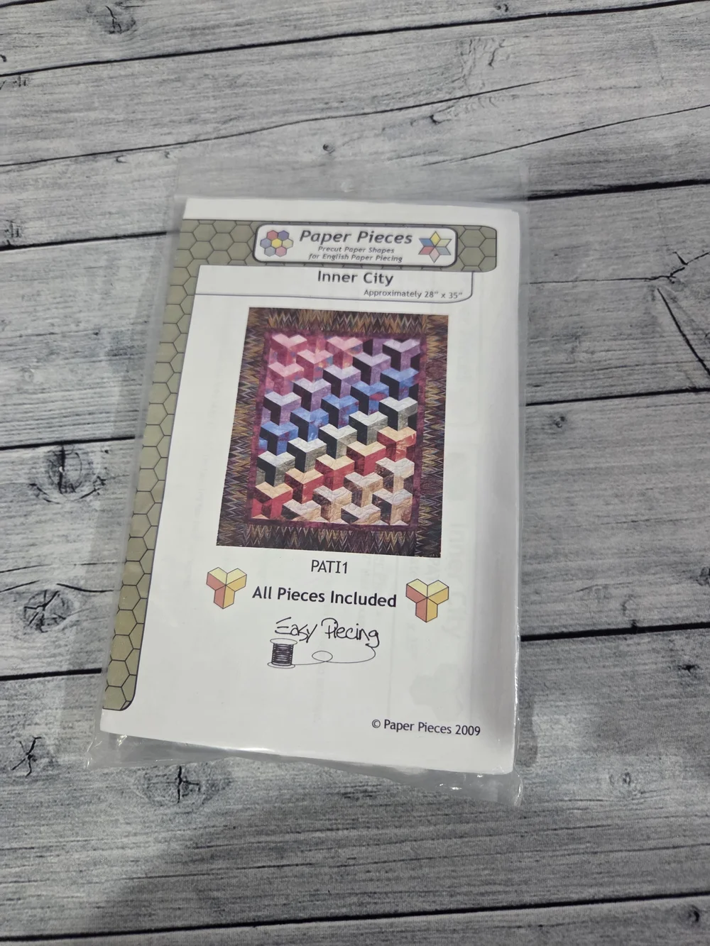Paper Pieces English Paper Piecing Quilt Pattern Inner City